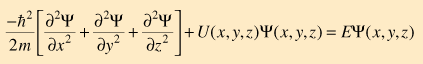 3-D Schrodinger Equation